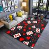 Playing Cards & Heart Pattern Suitable As a Non-slip Mat for the Living Room or Bedroom Sofa