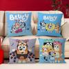 Cartoon BBlueys Pillow Cushion Cover Pillowcase Living Room Sofa Home Decor Customized