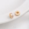14K Gold-Plated Zircon Spacer Beads for DIY Jewelry