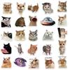 50PCS Kawaii Cat Mood PVC Graffiti Sticker Sticky Aesthetic Decorative Scrapbook DIY Child Phone Stationery Supply for Kid