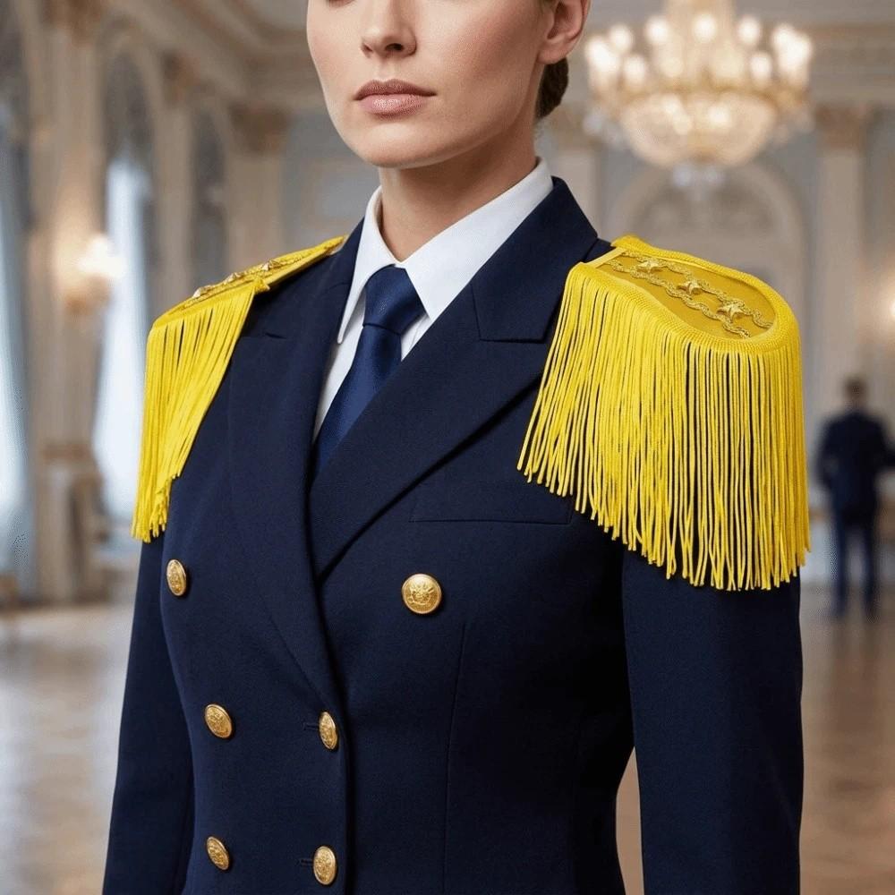 Classic Stars Tassel Epaulettes Dynamic Visual Effects Shoulder Mark Ceremonial Parade
