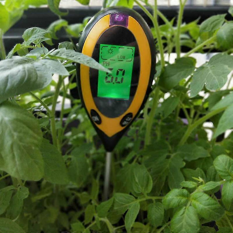4-in-1 Soil Tester: Moisture, Light, pH & Temperature Meter