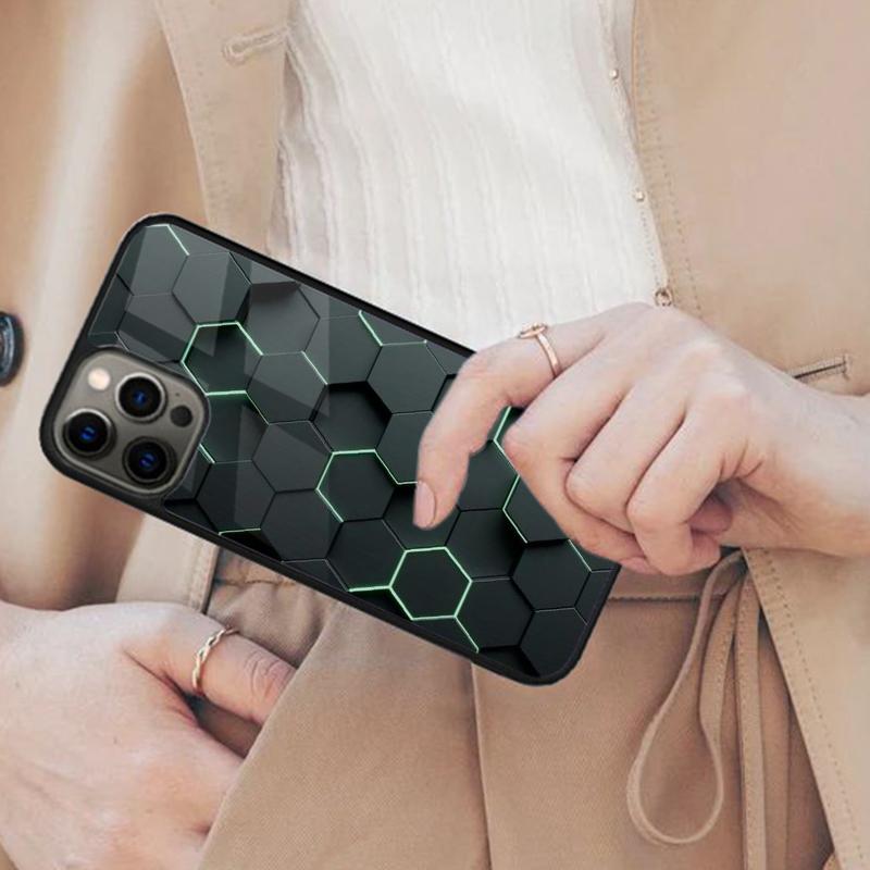 Kohlefaser Futuristisch Neon Wabenförmig Magnetische Handyhülle Für iPhone 17 Air 16 14 13 12 Pro Max 15 Plus Kabellose MagSafe Abdeckung