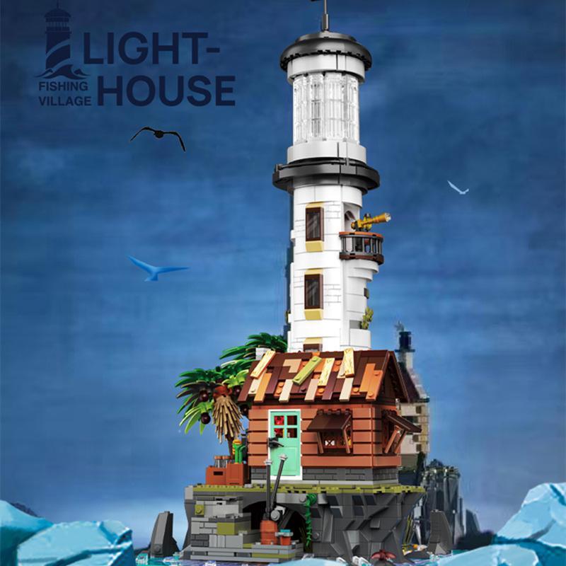 2340pcs Island Lighthouse Assembly Building Blocks Children's Puzzle Toys High Difficulty Building Model Gift