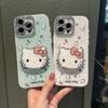 Breathable Color-Changing Cartoon KT Cat iPhone 17 Pro Max/15/13 Stand Case
