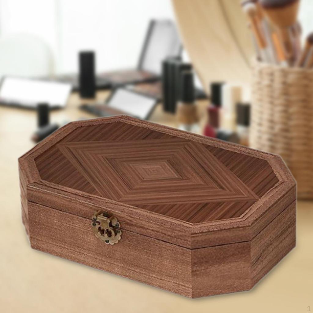 Stolní úložný box na šperky, držák na šperky, uzamykatelný, s přední sponou