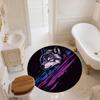 Wolf Head,Round Area Rug,Carpet Rug for Living Room Bedroom Sofa Playroom Decor,Non-slip Floor Mat