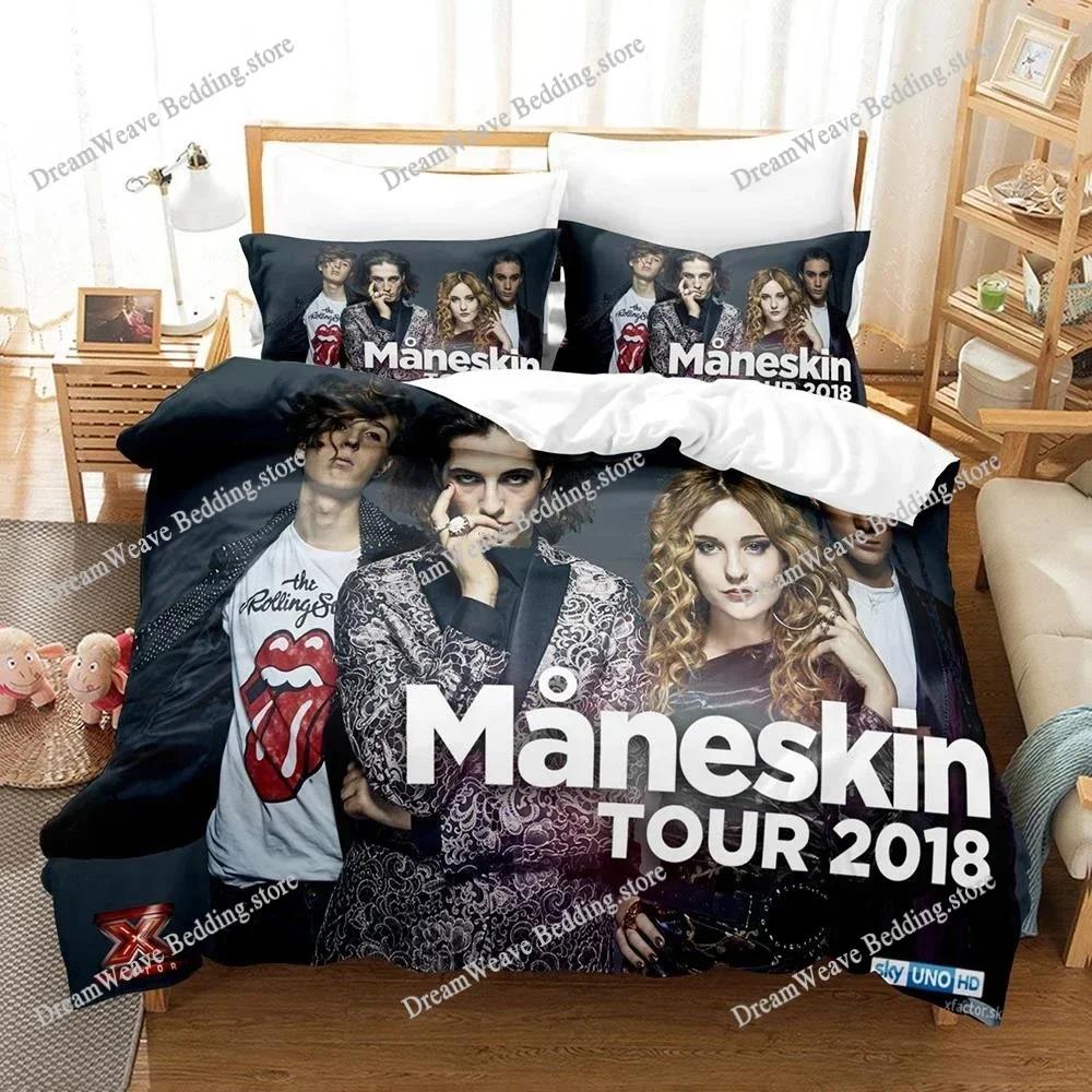3D Printed Maneskin Bedding Set Pillowcase Duvet Cover Double Twin Full Queen King Adult Boys Bedclothes Quilt Cover Luxury Gift