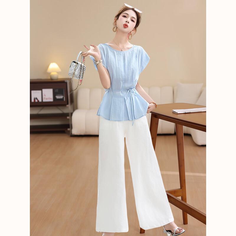 D.F.DEAR Women's Elegant French Style Two-Piece Summer Set