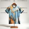 Summer Argentina 3D Printed Short Sleeved T-shirt for Sports Comfort Sweat Absorption Breathability Family Matching Top