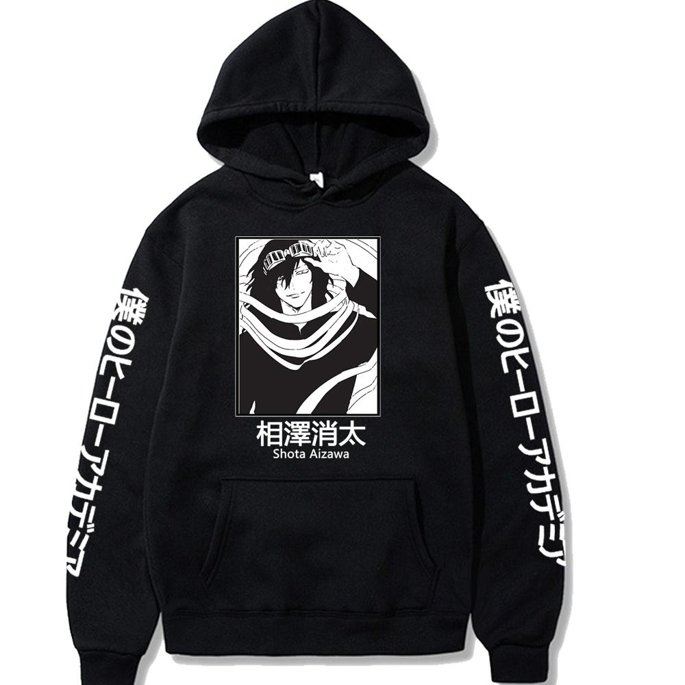 My Hero Academia Anime Harajuku Shota Aizawa Hoodies Manga Boku no Hero Academia Men Women Winter Long Sleeve Hooded Sweatshirts