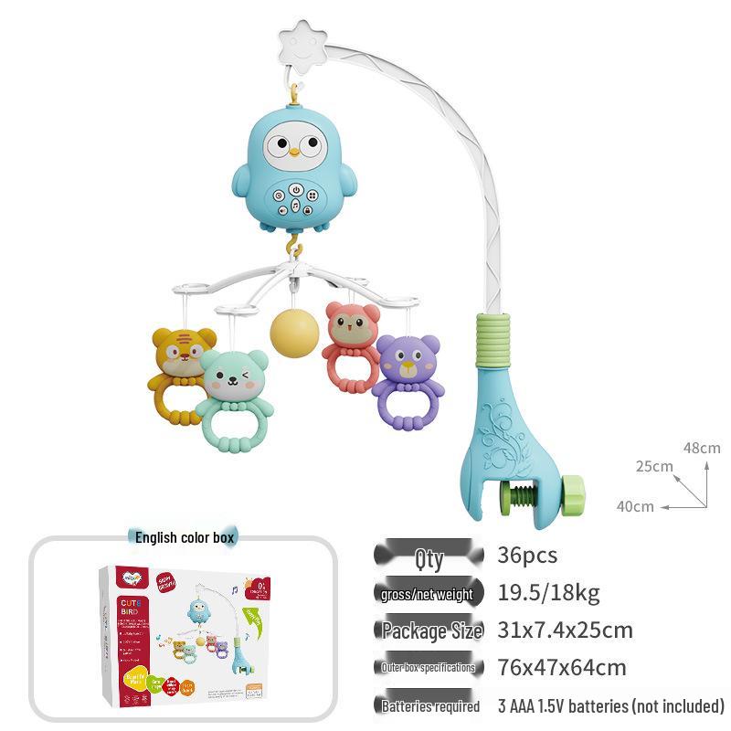 

Мобиль для детской кроватки: Вращающийся ночник и музыкальная проекция для 0-18 месяцев