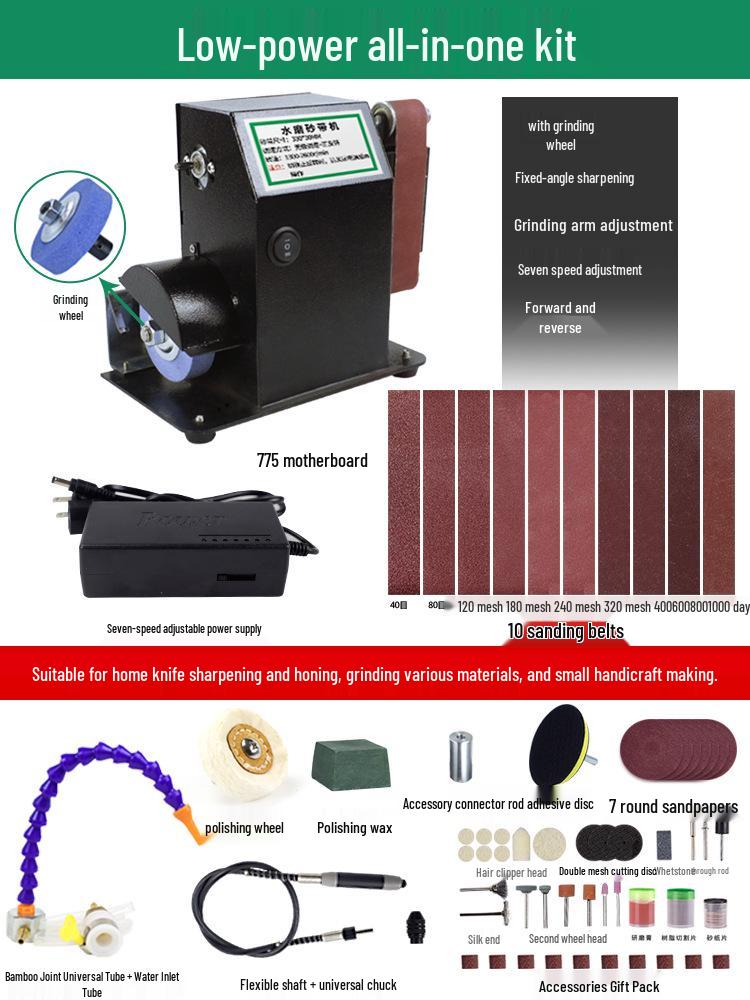 Water-Cooled Electric Sharpener: Automatic Belt Grinder for Scissors & Multipurpose Household Use