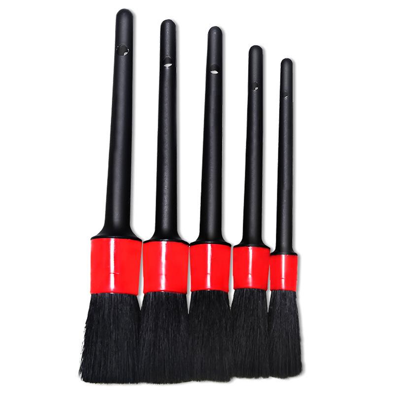 5pcs Car Cleaning Tools Automotive Trim Brush Interior Clean Brush Dusting Brush for Dashboard Air Conditioning Detailing Brush
