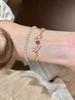 Hot Selling Dopamine Color Diamond Brushed Flower Bracelet Fairy Style Daily Stacking French Elegance