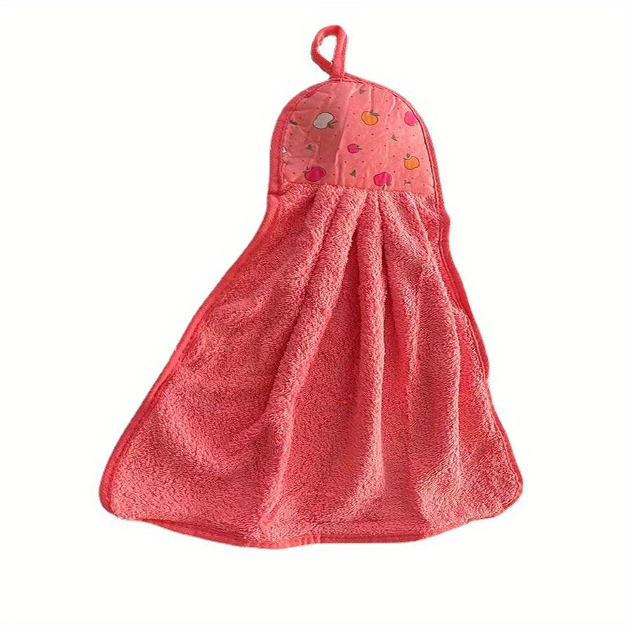 3pcs Coral Velvet Bathroom Supplies Soft Hand Towel Absorbent Cloth Dishcloths Hanging Cloth Kitchen Accessories 30*38cm