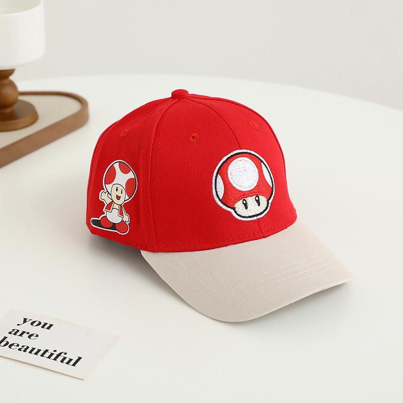 Super Mario Bros Cartoon Baseball Cap With Sun Protection And Breathable Cotton For Kids Summer Wear