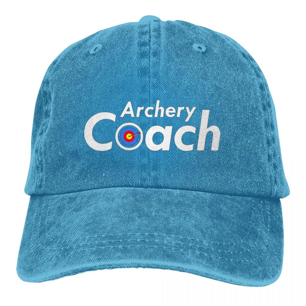 Vintage Archery Bow And Arrow Hunter Hunting Baseball Cap for Men Women Distressed Denim Headwear Adjustable