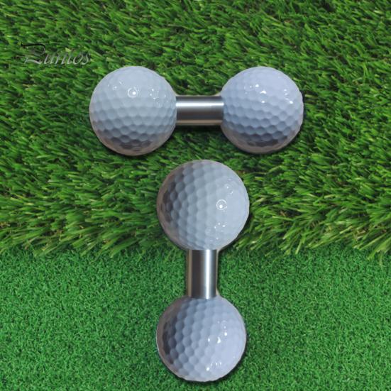 Golf Dual Ball Training Aid Practice Double with Tube Balance Putting Trainer Improvement Tool Accessories Men Dad Husband Gift Durable Accessory