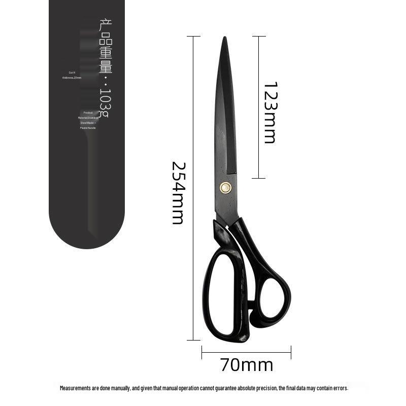Stainless Steel Anti-Oxidation Tailor Shears with Black Finish - Multi-Size, Fast Shipping Available