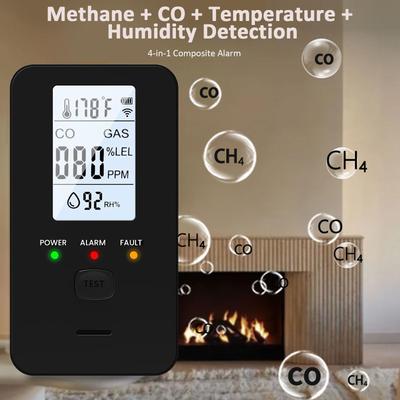 Natural Gas Leak Detector & Carbon Monoxide Detectors with Natural, Propane, Co & Gas Leak Detector Temperature Detector