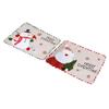 Old Man Snowman Placemat Creative Embroidery Insulation Mat Hotel Table Mat Christmas Decorations