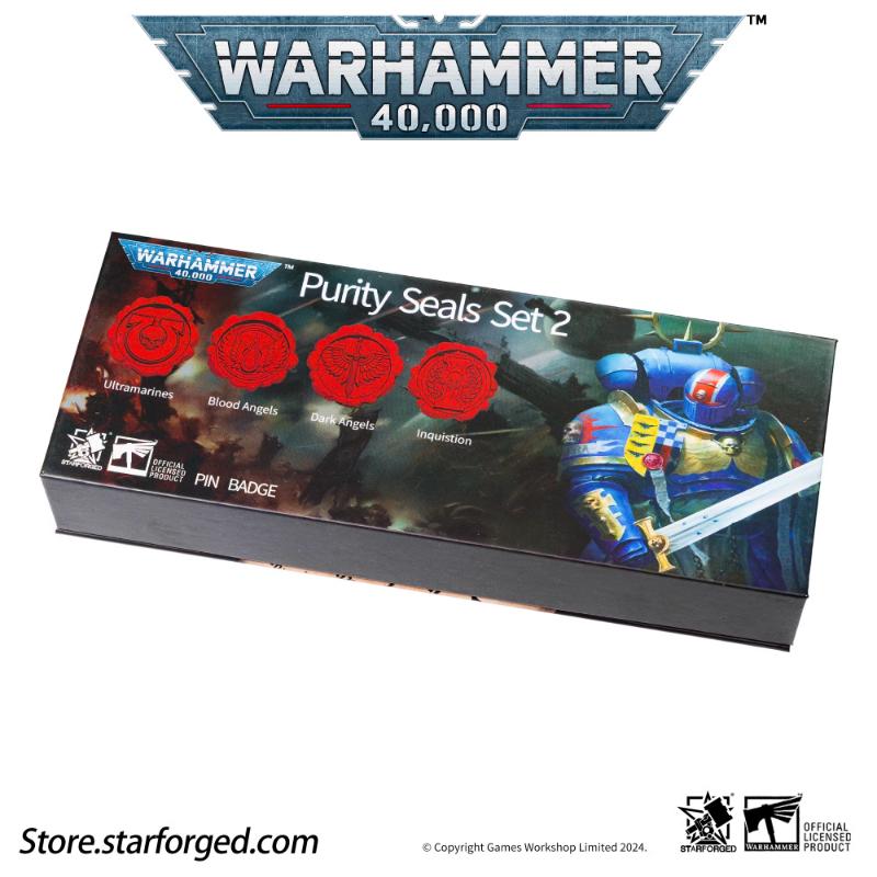 Starforged Genuine Warhammer 40K Game Peripheral Badge Space Marines Purity Seal Set 2 Brooch Boys Gifts Collection Accessories