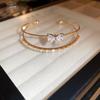 Electroplated Zircon Sun Love Bracelet Niche Sweet Versatile Bracelet Temperament Light Luxury High-end Jewelry Women