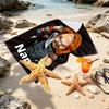 Custom Name Personalized horror movie Print Beach Towel, for Trip Camping Beach Party Home Decor, Birthday Gift for Family & Friends