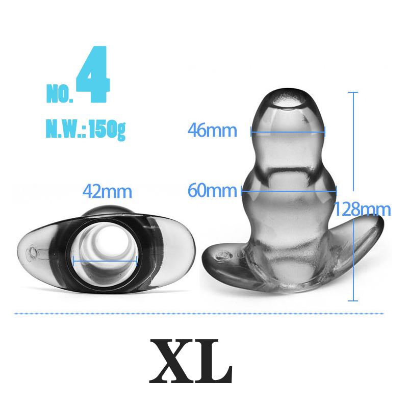 Silicone Hollow Anal Plug With Stopper Speculum Enema Anus Dilator Butt Plug Prostate Massage Bdsm Sex Toys For Woman Men