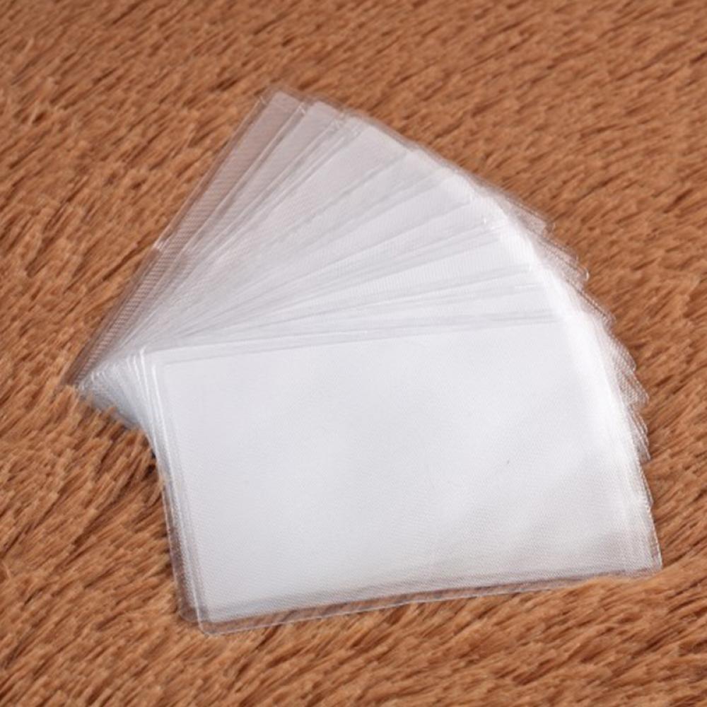 10 Stück/Packung Klare Kartenhüllen Kunststoff 6x9cm Anti-Verlust Kartenhülle Für Kredit-ID-Karten Aufbewahrung Organizer Schutzhüllen Karten Tasche