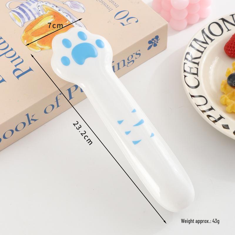 Girly Cat Paw Stainless Steel Cutlery Set - Chopsticks, Fork & Spoon