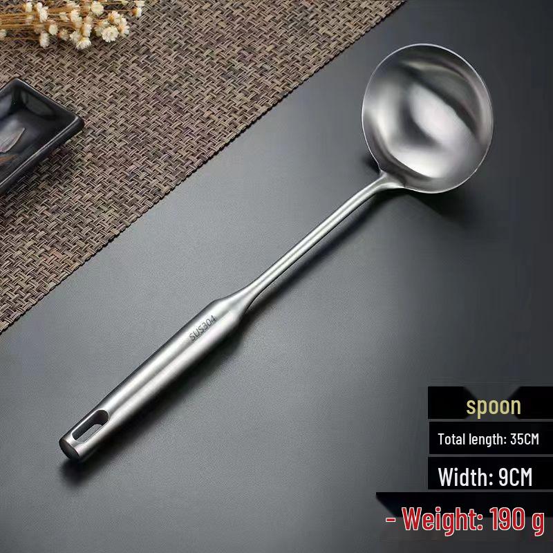 German Stainless Steel Stir-Fry Spatula & Ladle Kitchen Utensil Set