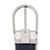 Round Buckle Belt x Navy Leather x Nobile Leather Italian Leather Genuine Leather Present Day Gift [BONAVENTURA] Men's (35mm) [Black (Nobile (Noblesse
