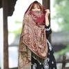 Jacquard tassel shawl spring and autumn thickened large cotton and linen women's shawl scarf dual-purpose