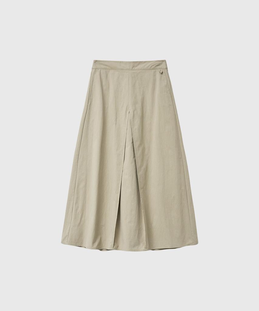 General Idea Split A-Line Midi Skirt [Beige] / Gf1Lsk506
