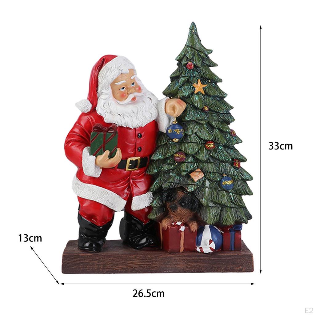Glowing Christmas Decoration Santa Figurine Lighted Light Up