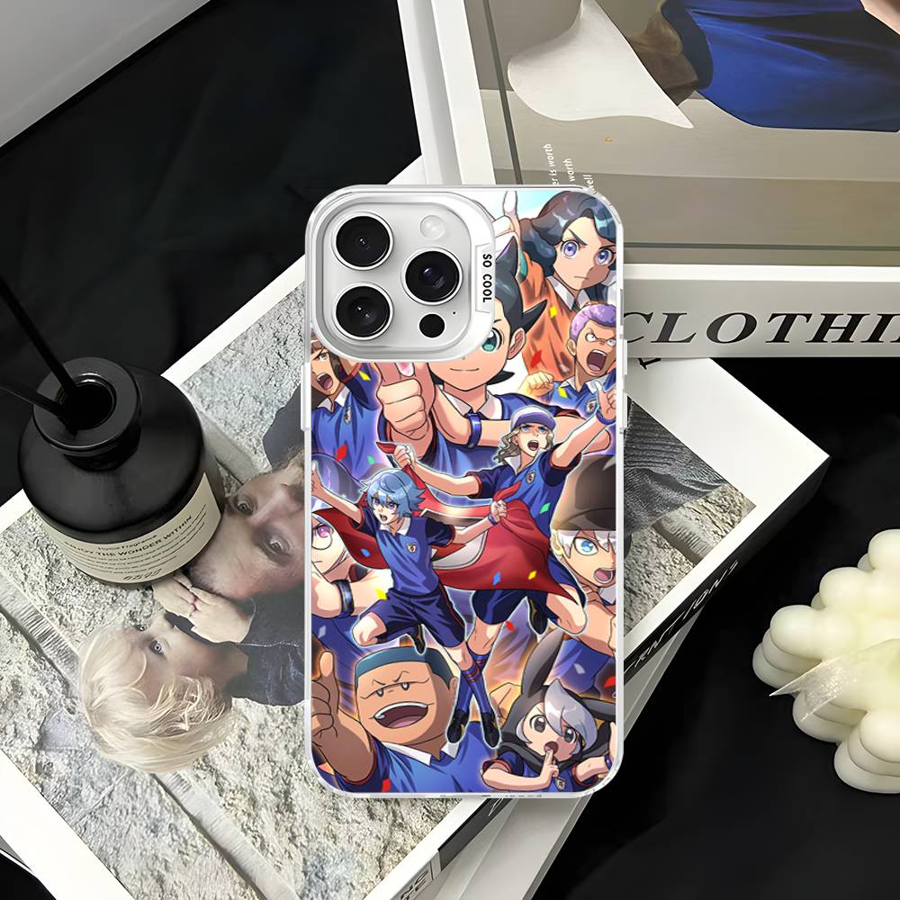 Axel Blaze Firestorm Inazuma Eleven Anime Phone Case For iPhone 17 16 15 14 11 12 13 Pro Max Pro Plus Colored Silver Cover