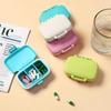 1pcs Mini Portable Pills Organizer Case 3 Grids 7day Pillbox Sealed Moisture-Proof Pill Box For Business Trips Storage Container