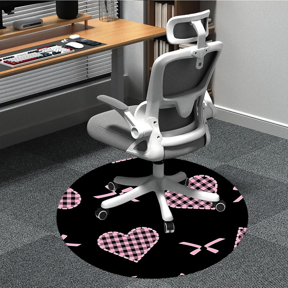 

1pc Polka Dots Bows Chair Carpet for Office - Durable, Ideal for Chair Mats, Stylish & Functional Decorative Rug yy260130066 80cm by 80cm