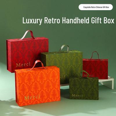 Retro Flip-Top Gift Box: Large Capacity Wedding & Holiday Packaging Box