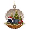 Cute Christmas Puppy Dog Shell Hanging Ornaments Xmas Tree Hanging Pendants Happy New Year 2024 Merry Christmas Decor For Home