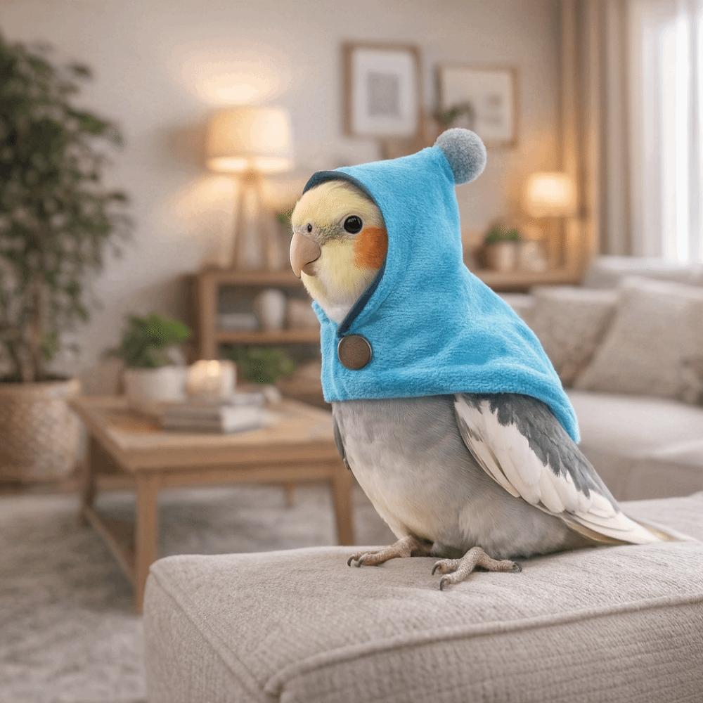 Windproof Bird Cape Warm Pet Birds Outerwear Stylish Bird Winter Jacket Photo Prop