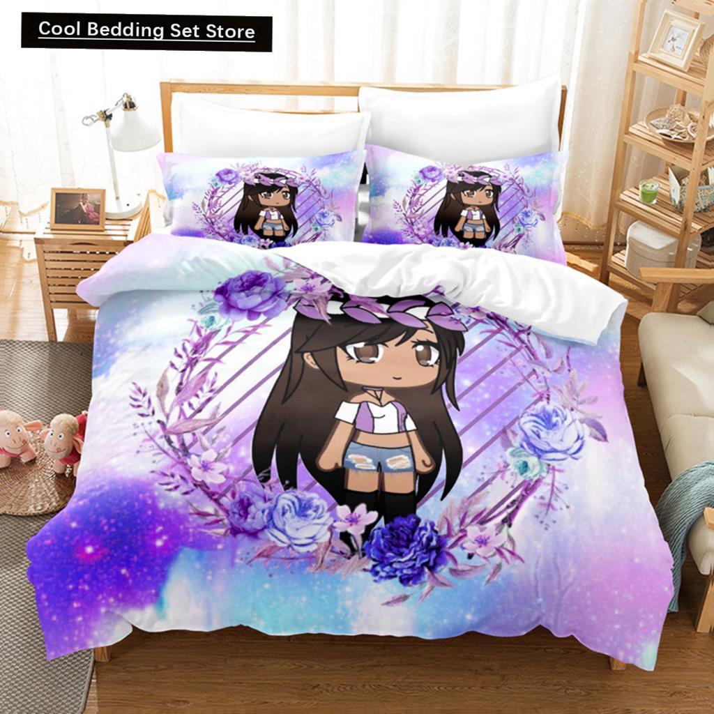 3D Print Anime Kawaii The Gacha Girl Bedding Sets Duvet Cover Set With Pillowcase Twin Full Queen King Bedclothes Bed Linen