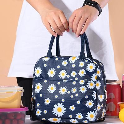 Vers madeliefjesprint draagbare lunchbox tas Multifunctionele isolatiezak Buiten koude isolatie ice pack modieus