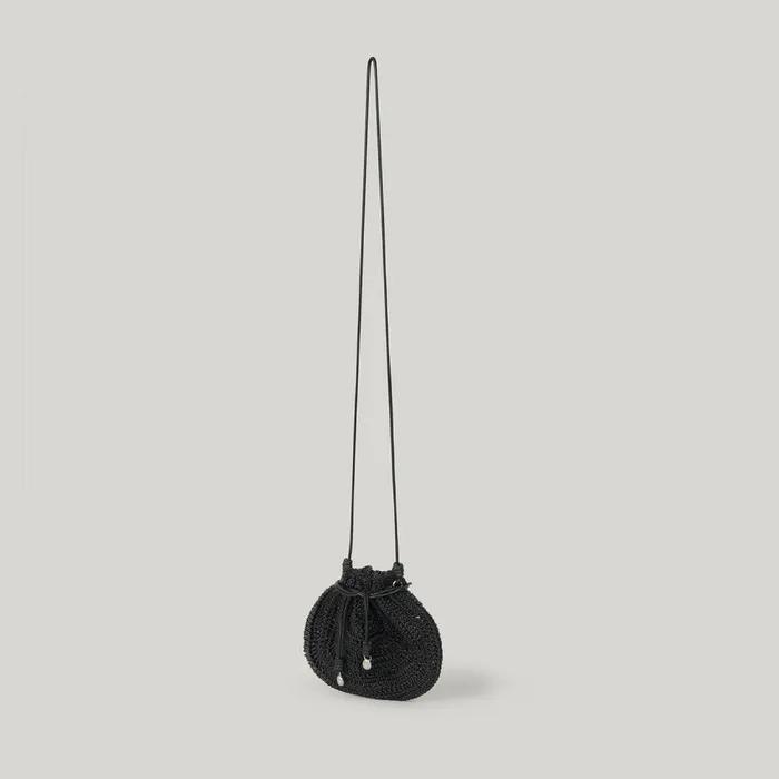 [30% Coupon for Two Days Only]_ORB CROCHET BAG (SOFT BLACK)