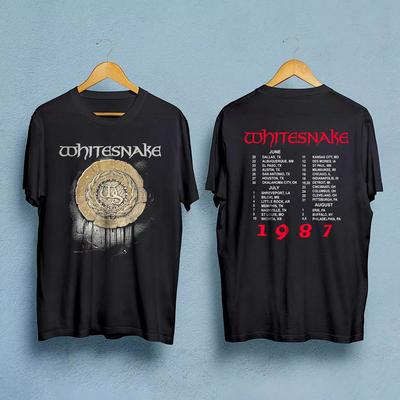 Vintage 80er WHITESNAKE selbstbetitelt 1987 Tour Konzert T-Shirt