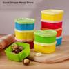 5Pcs Mini Flower/Heart/Square Shape Lunch Box Ketchup Salad Dressing Condiment Portable Plastic Condiment Bottle Food Container