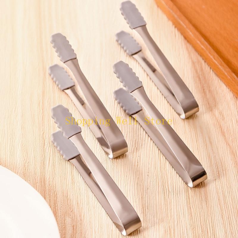 KX4B Set of 10 Practical Ice Tongs Bread Clamps Convenient Ice Tongs