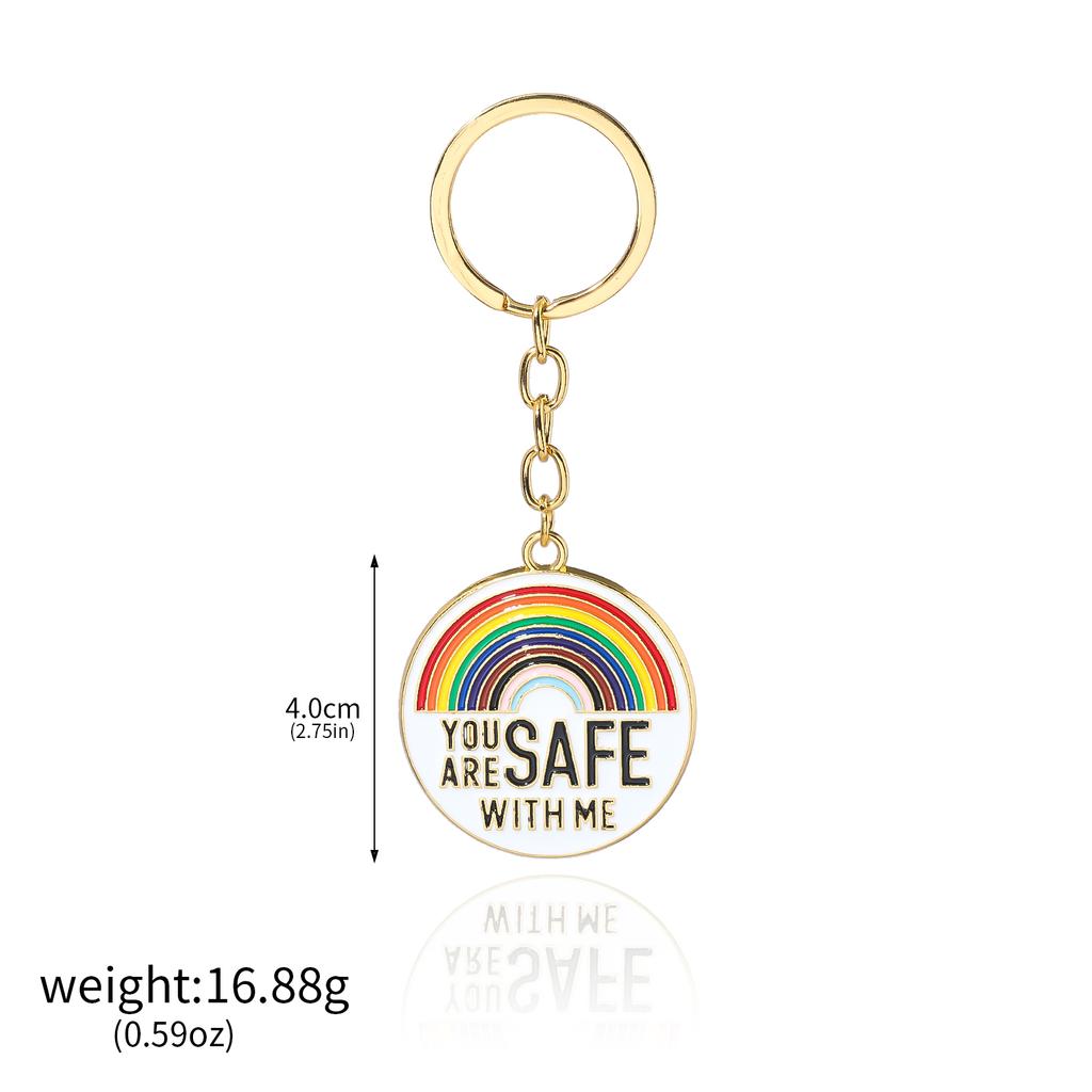 Sei al sicuro con me Spille Rotanti di Sicurezza Arcobaleno Pride Smalto Spille da Bavero Zaino Giacche Accessori Uomo Donna Coppia